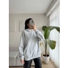 Kapüşonlu Oversize Kanguru Cep Sweat - GRİ