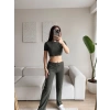 Kaşkorse Crop & Pantolon Takım - HAKİ