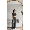 Kaşkorse Crop & Pantolon Takım - HAKİ