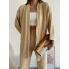 Kimono Salaş Pantolon Takım-BEJ