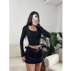 Kol İspanyol Biyeli Crop - SİYAH