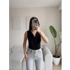 Kolsuz Degaje Bodysuit - SİYAH