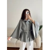 Kuşaklı Kaşe Panço - GRİ