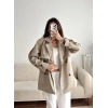Kuşaklı Midi Trençkot - BEJ