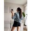 Lazer Kesim Denim Ceket