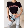 Los Angeles Kaşkorse Crop-SİYAH