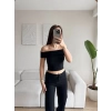 Madonna Crop & Pantolon Takım - SİYAH