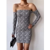 Madonna Yaka Elbise-ZEBRA DESEN