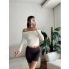 Madonna Yaka Yumoş Crop - EKRU