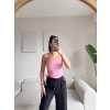 Tek Omuz Köprülü Crop - PUDRA