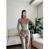 Marka Kare Yaka Bodysuit - YEŞİL