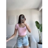 Marka Kare Yaka Crop - PEMBE