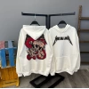 Metallica Baskılı Unisex Oversize Kapüşonlu Sweat-BEYAZ