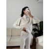 Modal Fermuar Sweat & Pantolon Takım - BEJ