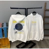 MOON Unisex Oversize Kapüşonlu Sweat-BEYAZ