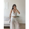 Müslin Balon Pantolon - BEYAZ