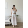 Müslin Balon Pantolon - BEYAZ