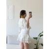 Müslin Kimono Etekli Takım - BEYAZ