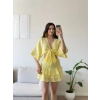 Müslin Kimono Etekli Takım - SARI