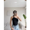 Omuz Aksesuar Crop - SİYAH