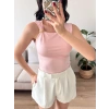 Omuz Aksesuar Halter Crop - PEMBE