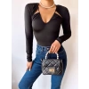 Omuz Detay Bodysuit Bluz