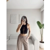 Ön Bağcıklı Kuşgözü Crop - SİYAH