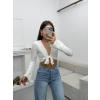 Ön Bağlamalı Crop - BEYAZ
