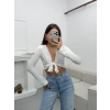 Ön Bağlamalı Crop - BEYAZ