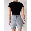 Ön Baskılı Crop T-shirt