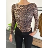 Oval Yaka Bodysuit - LEOPAR