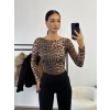 Oval Yaka Bodysuit - LEOPAR