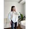 Oversize Basic Sweat - BEYAZ