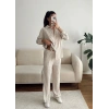 Oversize Gömlek & Pantolon Takım - BEJ