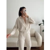 Oversize Gömlek & Pantolon Takım - BEJ