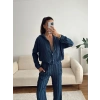 Oversize Gömlek & Pantolon Takım - LACİVERT
