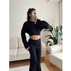 Oversize Kazak & Pantolon Triko Takım - SİYAH