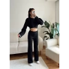 Oversize Kazak & Pantolon Triko Takım - SİYAH
