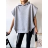 Oversize Kolsuz Kapüşonlu Unisex Sweat-GRİ