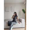 Oys Kumaş Yan Simli İkili Takım - GRİ