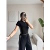 Oys Kumaş Yan Simli İkili Takım - SİYAH