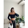 Madonna Yaka Crop - LACİVERT
