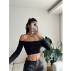 Madonna Yaka Crop - SİYAH