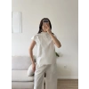 Poplin Balon Pantolon Takım - BEYAZ