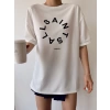 Saınt Sall Unisex Oversize T-shirt-BEYAZ