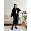 Şal Yaka Uzun Triko Hırka - SİYAH