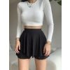 Salaş Sandy Şort Etek-SİYAH