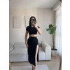 Sandy Crop & Yırtmaç Etekli Takım