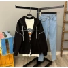 Şerit Detay Oversize Hırka