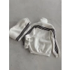 Şerit Detay Unisex Eşofman Takımı-BEYAZ